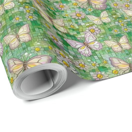 Boho Butterflies Boho Style Pattern Geschenkpapier (Rolleneckpunkt)