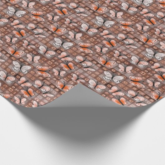 Boho Butterflies Boho Style Pattern Geschenkpapier (Ecke)