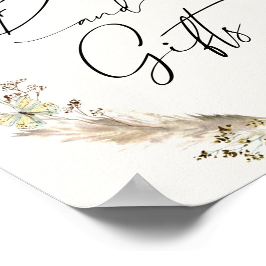 Boho Butterflies Bücher und Geschenkposter Poster (Ecke)