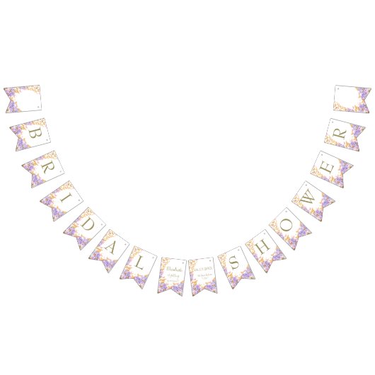 Boho Butterflies Hydrangeas Rustikales Brautparty Wimpelkette (Alle)