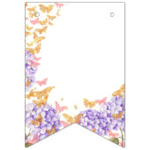 Boho Butterflies Hydrangeas Rustikales Brautparty Wimpelkette (Erste Fahne)