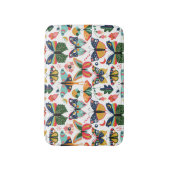 Boho Butterflies: Nahtloses Tapetenmuster. Badematte (Vorderseite Vertikal)