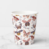 Boho Butterflies Pappbecher (Rückseite)
