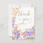 Boho Butterflies Rustic Brautparty Vielen Dank Dankeskarte (Vorderseite)