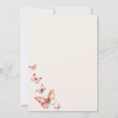 Boho Butterfly 1. Geburtstag Einladung (Rückseite)