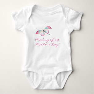 Boho Butterfly Baby Bodysuit zum ersten Mutterta Strampler