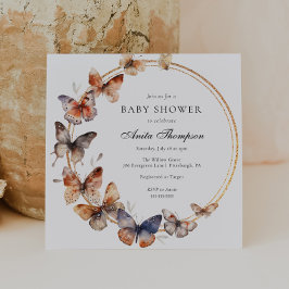 Boho Butterfly Baby Dusche Einladung