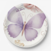 Boho Butterfly Baby Dusche Pappteller (Vorderseite)