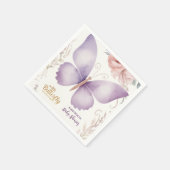 Boho Butterfly Baby Dusche Serviette (Ecke)