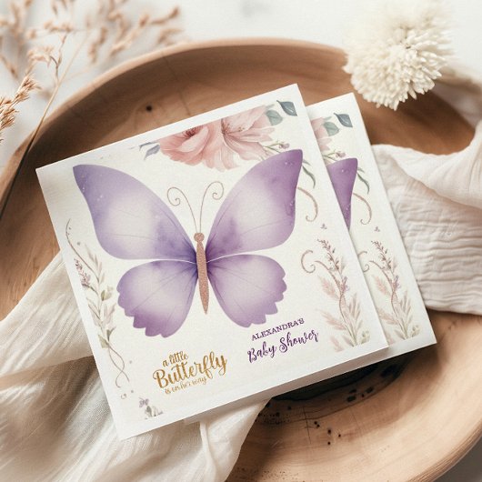 Boho Butterfly Baby Dusche Serviette