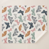 Boho Butterfly Baby Duschgeschenk Sherpadecke (Vorderseite (Horizontal))