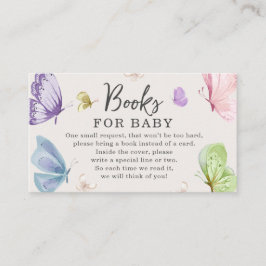 Boho Butterfly Baby Showbücher für Babykarte Begleitkarte
