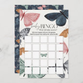 Boho Butterfly Baby Shower Baby Bingo Game Einladung (Vorne/Hinten)