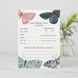Boho Butterfly Babyduschberatung für Babykarte Einladung