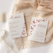 Boho Butterfly Bachelorette Wochenende Itinerary Einladung