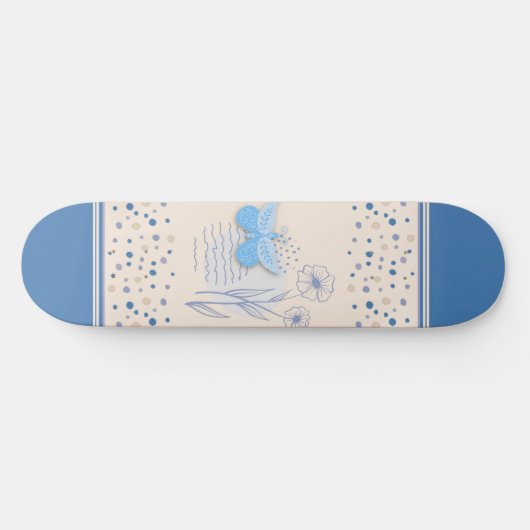 Boho Butterfly & Botanisches Skateboard (Horizontal)