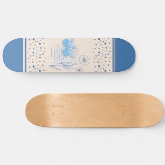 Boho Butterfly & Botanisches Skateboard (Horizontal)