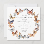 Boho Butterfly Brautparty Einladung (Vorderseite)