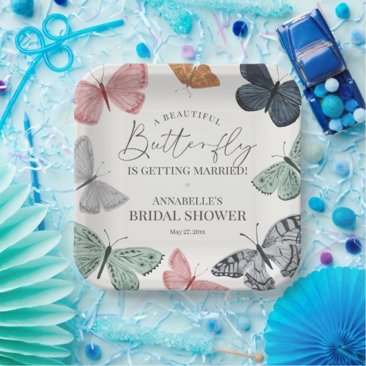 Boho Butterfly Brautparty Tableware für Bridge Pappteller (Party)