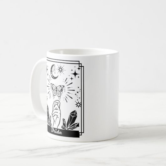 Boho Butterfly Bride, Mystic Bride, Tarot Bride Kaffeetasse (Vorderseite Links)
