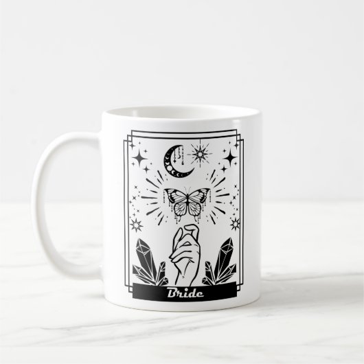 Boho Butterfly Bride, Mystic Bride, Tarot Bride Kaffeetasse (Links)