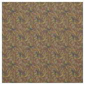 Boho Butterfly Brown Floral Pattern Stoff (Muster)