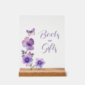 Boho Butterfly Bücher und Geschenke Girl Baby Dusc Acrylschild (Vorderseite)