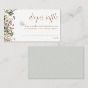 Boho Butterfly Diaper Umschließungskarte Begleitkarte