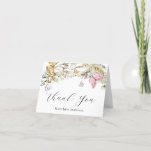 Boho Butterfly Dusche Danke, Note Card