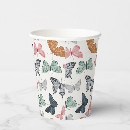 Boho Butterfly Dusche Party Geschirr Geschirr Cup Pappbecher (Rechts)