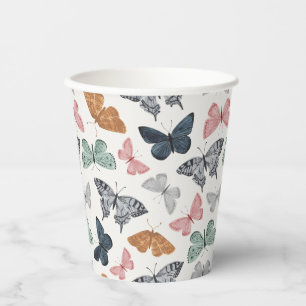 Boho Butterfly Dusche Party Geschirr Geschirr Cup Pappbecher