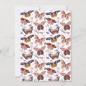 Boho Butterfly Einladung zum ersten Geburtstag (Rückseite)