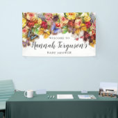 Boho Butterfly Floral Baby Dusche Willkommen Banner (Messeveranstaltung)