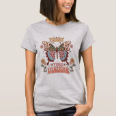 Boho Butterfly Floral Inspiration Motivierend T-Shirt (Vorderseite)