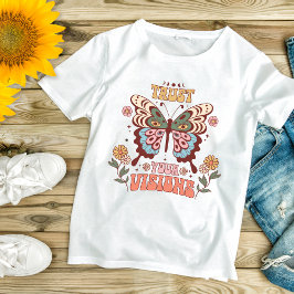 Boho Butterfly Floral Inspiration Motivierend T-Shirt