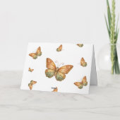 Boho Butterfly Funeral Thank You Card Dankeskarte (Rückseite)