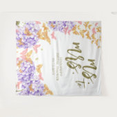 Boho Butterfly Garden Mrs. Brautparty Backdrop Wandteppich (Vorderseite (Horizontal))