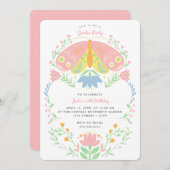 Boho Butterfly Garden Party Geburtstag Einladung (Vorne/Hinten)