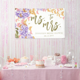 Boho Butterfly Hydrangea Brautparty Hintergrund Banner