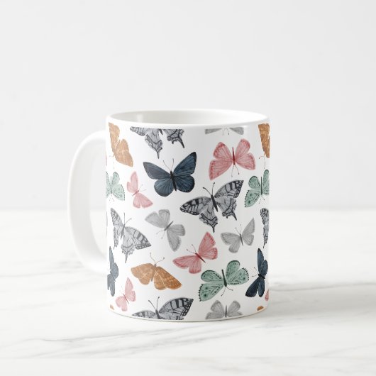 Boho Butterfly Kitchen Zubehör Kaffeetasse (Vorderseite Links)
