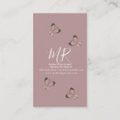 Boho Butterfly Künstler Handmade Art Designer Blus Visitenkarte (Rückseite)