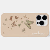 Boho Butterfly Neutraler Wüstenname Case-Mate iPhone Hülle (Rückseite (Horizontal))
