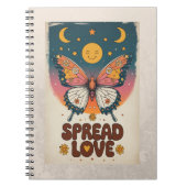 Boho Butterfly Notebook – Spread Love Journal Notizblock (Vorderseite)