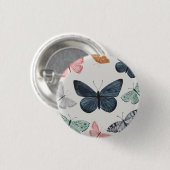 Boho Butterfly Party Accessoires Button (Vorne & Hinten)
