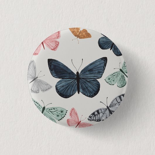 Boho Butterfly Party Accessoires Button (Vorderseite)