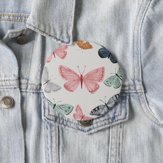 Boho Butterfly Party Accessoires Button (Beispiel)