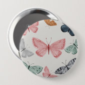 Boho Butterfly Party Accessoires Button (Vorne & Hinten)