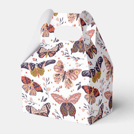 Boho Butterfly Pattern Geschenkschachtel (Rückseite)