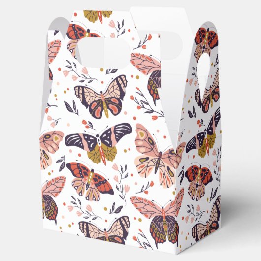 Boho Butterfly Pattern Geschenkschachtel (Geöffnet)