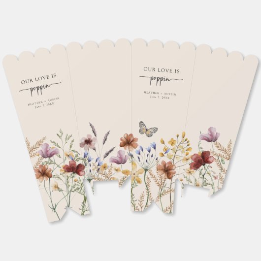 Boho Butterfly Popcorn Geschenkschachtel (Ungeklappt)